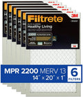 AC 6-Pack Elite x x dimensions 0.78) MPR 13.81 2200, (exact Filter, Healthy Air 14x20x1, Allergen, Filtrete Living 19.81 Furnace