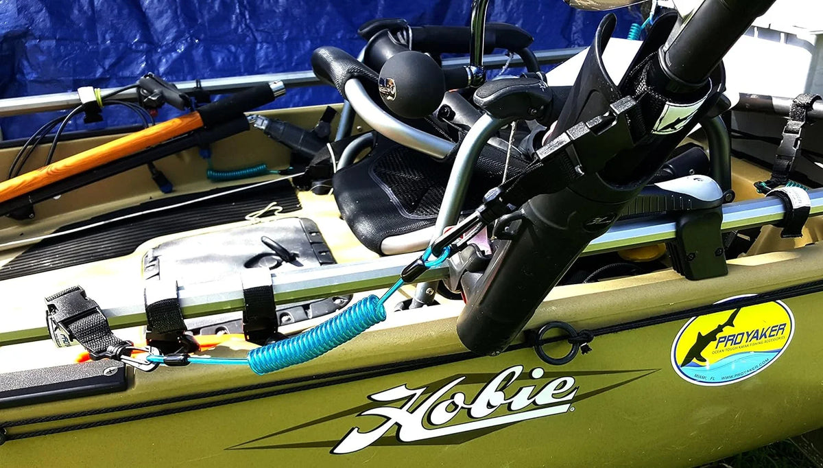 Strap, Fishing Boat or Stakeout PROYAKER Dual Paddle Hobie Rails or H-Rail for Rod, Pole