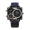 Luxury Casual Watches 3 Brand Watch design Zone Men Quartz Fashion Men's Square Face Watches Blue Time Unique Big New Designer