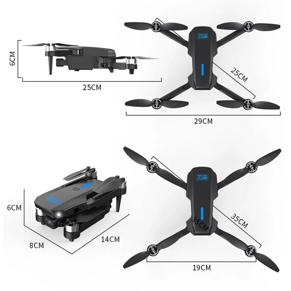 Drone HD Camera RC Quadcopter, E88Max 4K - FPV, Range Long WiFi AirMaster JahyShow Foldable -