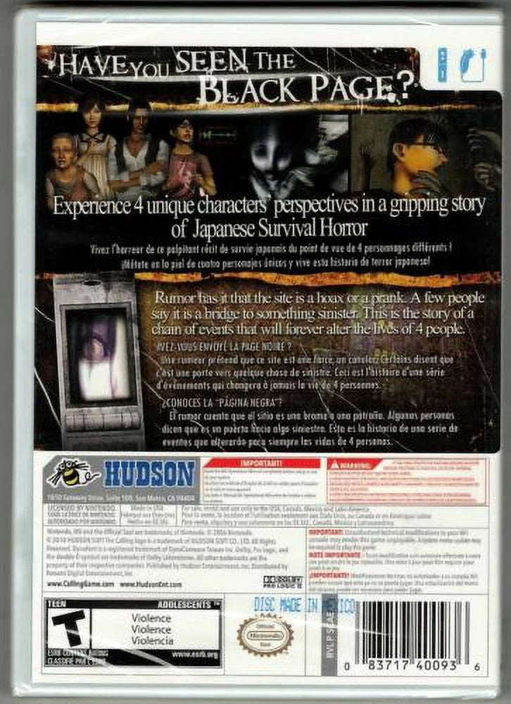 (Brand Factory New Wii US Version) WII Sealed Calling Nintendo